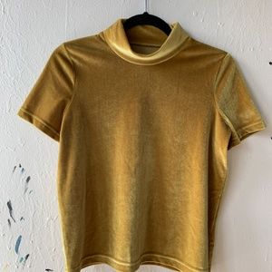 Madewell Velvet Gold Shirt - XS, Excellent Condition